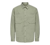 ONLY & SONS Herren Freizeit Hemd ONSALP - Relaxed Fit XS S M L XL XXL Weiss Grün, Größe:XXL, Farbe:Seagrass 22024716