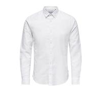 ONLY & SONS Herren Freizeit Hemd ONSCAIDEN - Slim Fit XS S M L XL XXL Grün, Größe:L, Farbe:White 22012321