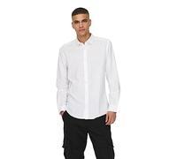 ONLY & SONS Herren Freizeit Hemd ONSCAIDEN - Slim Fit XS S M L XL XXL Grün, Größe:XXL, Farbe:White 22012321