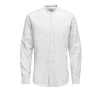 ONLY & SONS Herren Freizeit Hemd ONSCAIDEN SOLID - Slim Fit XS S M L XL XXL, Größe:XS, Farbe:White 22019173