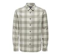 Only&Sons Flanell-Hemd Herren Regular Fit Baumwolle kitt, L