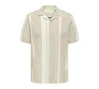 Only & Sons - Bekleidung ONSCAIDEN LIFE STRIPE LINEN RESORT NOOS - Blau - Größe M