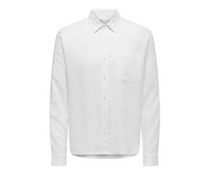 Only & Sons Herren Hemd ONSLAURENCE LS LINEN BLEND - Regular Fit