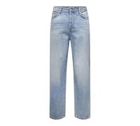 Loose-fit-Jeans ONLY & SONS "ONSFADE LOOSE WB 6778 A14 DNM NOOS", Herren, Gr. 31, Länge 32, blau (light blau denim), Denim/Jeans, Obermaterial: 100% Baumwolle, clean, loose fit, Jeans (41238705-31) li
