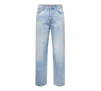 Loose-fit-Jeans ONLY & SONS "ONSFADE LOOSE WB 6778 A14 DNM NOOS", Herren, Gr. 30, Länge 30, blau (light blau denim), Denim/Jeans, Obermaterial: 100% Baumwolle, clean, loose fit, Jeans (20289426-30) li