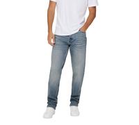 Straight-Jeans ONLY & SONS "ONSEDGE PERFORMANCE LB 3816 DOT DNM NOOS", Herren, Gr. 34, Länge 32, light blau denim, Denim/Jeans, Obermaterial: 99% Baumwolle, 1% Elasthan, Abriebeffekte, straight fit la