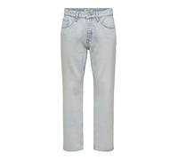 Straight Fit Jeans im 5-Pocket-Design Modell 'EDGE' 32/30 men Hellblau