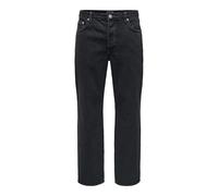 ONLY & SONS Herren Jeans ONSFADE Loose - Mid Waist - Relaxed Fit - Schwarz Blau, Größe:32W / 32L, Farbe:22026778 Washed Black