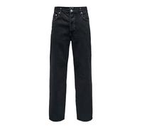 ONLY & SONS Herren Jeans ONSFADE Loose - Mid Waist - Relaxed Fit - Schwarz Blau, Größe:33W / 32L, Farbe:22026778 Washed Black