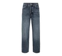 Loose-fit-Jeans ONLY & SONS "ONSFADE LOOSE WB 6778 A14 DNM NOOS", Herren, Gr. 36, Länge 34, blau (blau schwarz denim), Denim/Jeans, Obermaterial: 100% Baumwolle, Abriebeffekte, loose fit, Jeans (47684