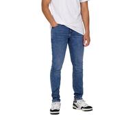 Only & Sons Herren Jeans ONSLOOM SLIM 6756 - Slim Fit - Blau - Medium Blue Denim