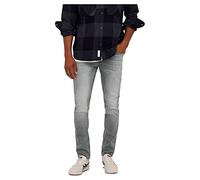 ONLY & SONS Herren Jeans ONSLOOM Slim Grey 3227 - Slim Fit - Grau - Grey Denim, Größe:33W / 34L, Farbvariante:Grey Denim 22023227