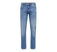 Only & Sons Herren Jeans ONSWEFT REG. Jax - Mid Waist - Regular Fit - Blau Grau, Größe:36W / 32L, Farbe:22036817 Light Medium Blue Denim