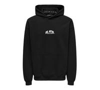 ONLY&SONS Herren Kapuzenpullover Klassischer Hoodie Jersey Sweatstoff, Farben:Schwarz, Größe Pullover:S