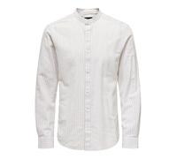 ONSCAIDEN LS MAO STRIPE LINEN SHIRT NOOS - M