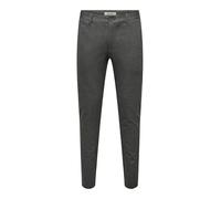ONLY & SONS Herren Male Hose Fit Onsmark Slim Check 020960 Pant, Jet Black, 29W / 30L EU