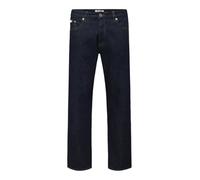 Regular-fit-Jeans ONLY & SONS "ONSEDGE STRAIGHT BROMO 0017 DOT DNM NOOS", Herren, Gr. 34, Länge 32, blau (dunkelblau denim detail:rinse), Denim/Jeans, Obermaterial: 100% Baumwolle, regular fit, Jeans