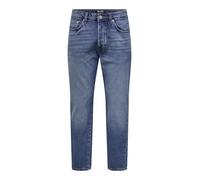 Only & Sons Herren Male Relaxed Fit Onsyoke Gerade Geschnitten Jeans, Medium Blue Denim, 28W / 32L EU