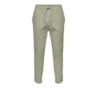 Tapered Fit Hose mit Stretch-Anteil Modell 'LINUS' L men Hellgruen