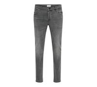 ONLY & SONS Stone Washed Slim Fit Jeans in Black, Größe 29/30