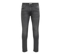 ONLY & SONS Herren O&S Slim Fit Jeans Basic Hose Stoned Washed Denim Pants Tapered Trousers ONSLOOM, Farben:Hellgrau, Größe Jeans:29W / 32L, Beinlänge:L32