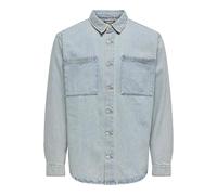 ONLY & SONS Herren Onsalp Box Azg DNM Jacket, Light Blue Denim, xx_l