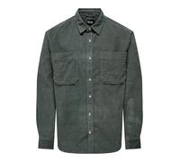 Langarmhemd ONLY & SONS "OS ONSALP RLX 2PKT WASHD COR" Gr. XL, N-Gr, grau (castor gray) Herren Hemden (91137923-XL) castor gray
