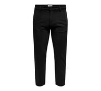 ONLY & SONS Herren Onsavi Beam Twill Pk 1540 Chinohose, Schwarz, 31W / 32L EU