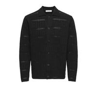 ONLY & SONS Herren Onsbart Life RLX 5 Ls Shirt Knit, Black, X-Small