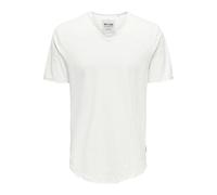 ONLY & SONS Herren Onsbenne Longy V-Neck Ss Tee Noos, Bright White, Large