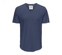 ONLY & SONS Herren Onsbenne Longy V-Neck Ss Tee Noos, Chinchilla, X-Small