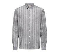 ONLY & SONS Herren Onscaiden Life Ls STR Linenblend660 Noos, Dark Sapphire, XXL