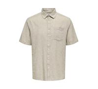 ONLY & SONS Herren ONSCAIDEN Life REG SS 1 PKT Shirt Kurzarmhemd, Chinchilla, XL
