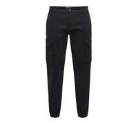 ONLY & SONS Herren Onscarter Life Cargo Cuff 0013 Pant Noos Hose 22028434,Schwarz,36W / 34L