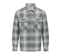 ONLY & SONS Herren Onscedric Life Check Overshirt Noos, Castor Gray, M EU