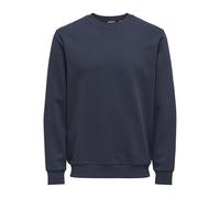 Only & Sons Regular Fit Sweatshirt aus Baumwoll-Mix Modell 'CERES' in Dunkelblau, Größe M