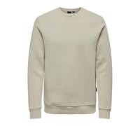 Only & Sons Sweatshirt CERES Herren Regular Fit 65% Baumwolle 35% Polyester meliert M Offwhite