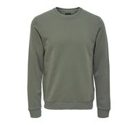 Only & Sons Sweatshirt ONSCERES – Regular Fit, Baumwoll-Mix, Rundhals – Castor Gray – Gr. M