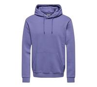 Only & Sons Regular Fit Hoodie aus Baumwoll-Mix Modell 'CERES' in Lila, Größe M
