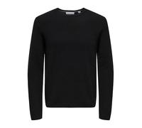 ONLY & SONS Herren Onseric Reg 12 Struc Crew Knit Noos, Schwarz, M EU