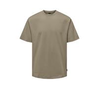 Only & Sons Herren T-Shirt 'FRED' – Rundhalsausschnitt – Desert Taupe – Größe L