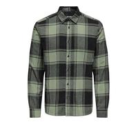 ONLY & SONS Herren Onsgudmund Checked Shirt Noos Langarmhemd, Schwarz, L EU