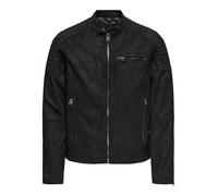 ONLY & SONS Herren Onsgus Faux Suede Racer Jacket OTW Bikerjacke, Schwarz, XL EU