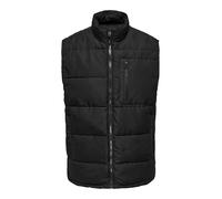 Steppweste ONLY & SONS "ONSJAKE QUILTED VEST OTW", Herren, Gr. XXL, schwarz, Web, Obermaterial: 100% Polyester, unifarben, modisch, regular fit, Westen (45706531-XXL) schwarz