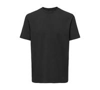 Rundhalsshirt ONLY & SONS "ONSKIAN LIFE REG SEERSUCKER SS TEE NOOS", Damen, Gr. XXL, schwarz, Single Jersey, Obermaterial: 97% Baumwolle, 3% Elasthan, regular fit normal, Rundhals, Shirts Rundhalsshir