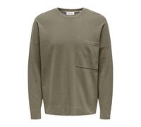 ONLY & SONS Pullover "Lamai" in Taupe - Größe L | Herren Plussize