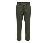 Tapered Fit Hose mit Stretch-Anteil Modell 'LINUS' S men Oliv