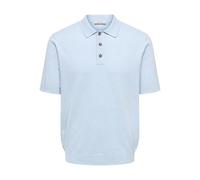 ONLY & SONS Herren Onsloui Reg 12 Ss Mel Polo Knit Noos, Cashmere Blue, XL