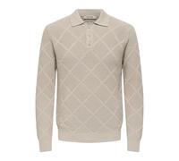ONLY & SONS Herren Onsmap Life Reg Polo Knit, Silver Lining, L EU