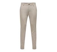 ONLY & SONS Herren Onsmark Slim Tap 0209 Melange Pant Noos Chinohose, Fallen Rock, 27W / 32L EU